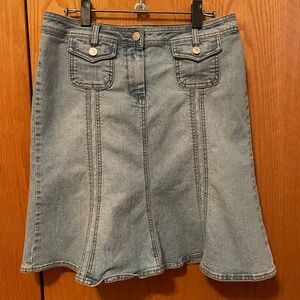 Cabi Flare Jean Skirt